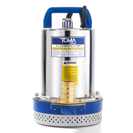 ปั๊มจุ่มโซล่าเซลล์ TOMA JAPAN รุ่น DWP-24 ขนาด 1 นิ้ว 24V 350W_0